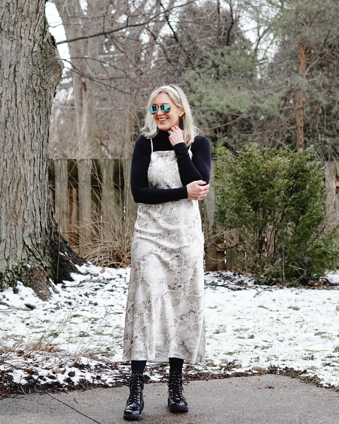 How to wear a slip dress in winter outlet